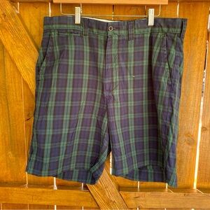 Polo by Ralph Lauren Green and Blue Flat Front Shorts size 34